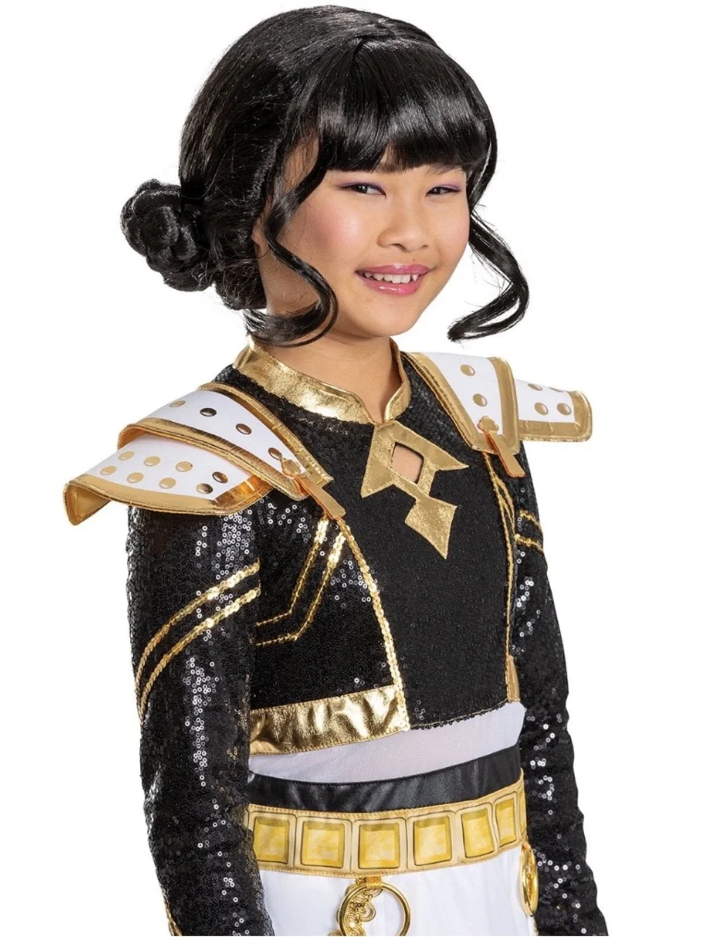 KPop Demon Hunters Zoey Kids Prestige Costume and WIG (BOTH) Size 4-6x NEW